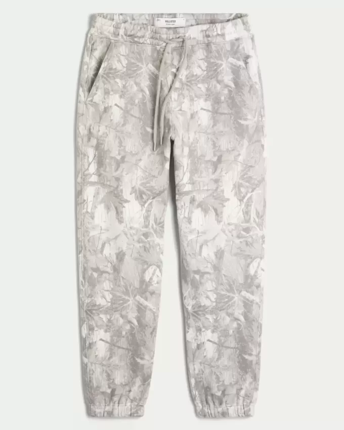 Lässige Fleece-Jogginghose mit Camouflage-Muster Lässige Fleece-Jogginghose mit Camouflage-Muster