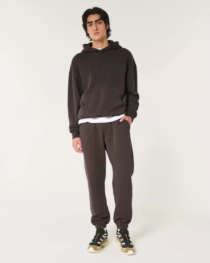 Lässige Fleece-Jogginghose mit Logo Lässige Fleece-Jogginghose mit Logo