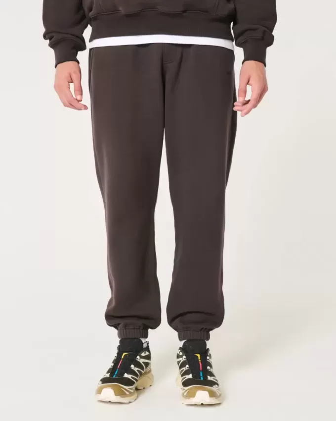 Lässige Fleece-Jogginghose mit Logo Lässige Fleece-Jogginghose mit Logo