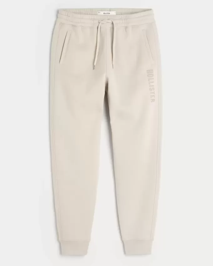 Lässige Fleece-Jogginghose mit Logo Lässige Fleece-Jogginghose mit Logo