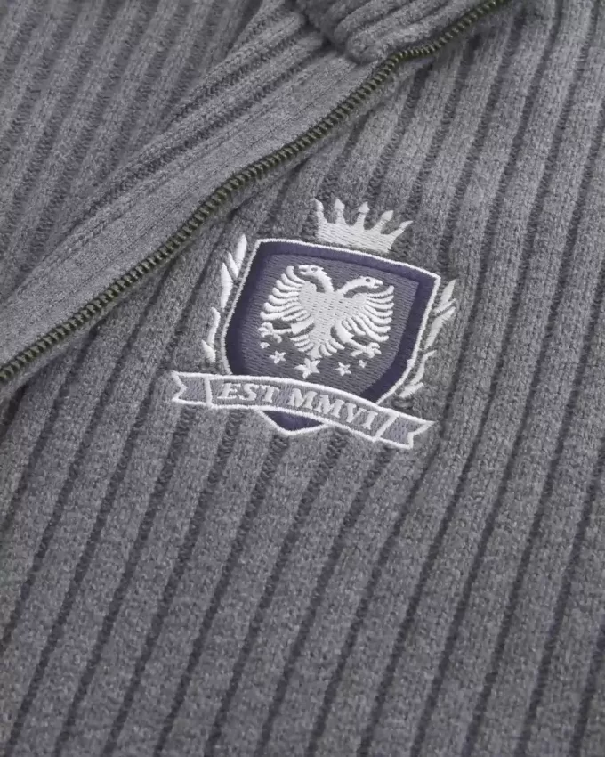 Lässiger Pullover mit Grafik und Reißverschluss Lässiger Pullover mit Grafik und Reißverschluss