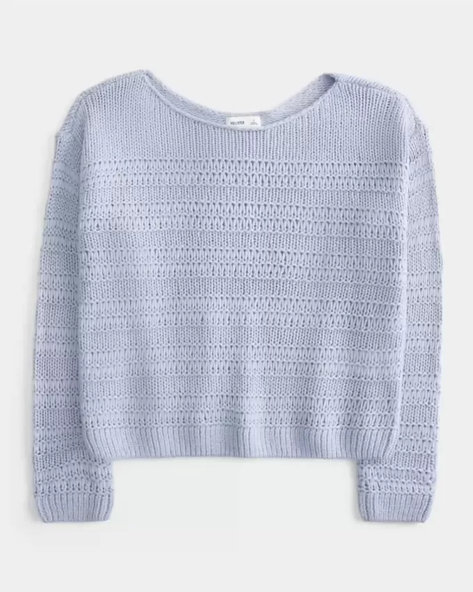 Lässiger Pullover mit strukturiertem Stichmuster
