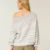 Lässiger schulterfreier Pullover