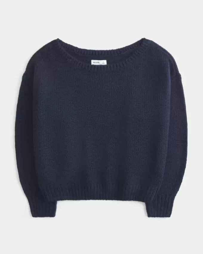 Lässiger schulterfreier Pullover Lässiger schulterfreier Pullover