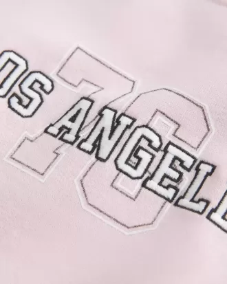 Lässiges, schulterfreies Sweatshirt mit Los Angeles-Grafik