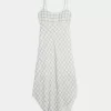 Midikleid mit asymmetrischem Saum