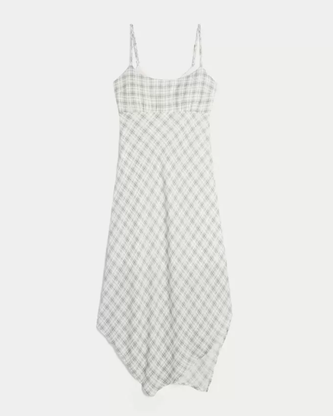 Midikleid mit asymmetrischem Saum