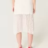 Midirock aus Spitze mit asymmetrischem Saum Midirock aus Spitze mit asymmetrischem Saum