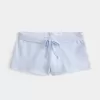 Mini-Fleece-Shorts mit Spitzengrafik Mini-Fleece-Shorts mit Spitzengrafik