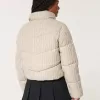 Mini-Pufferjacke aus Strick