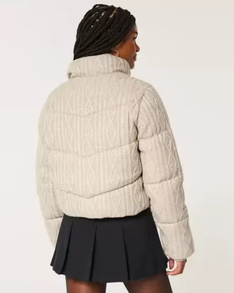 Mini-Pufferjacke aus Strick