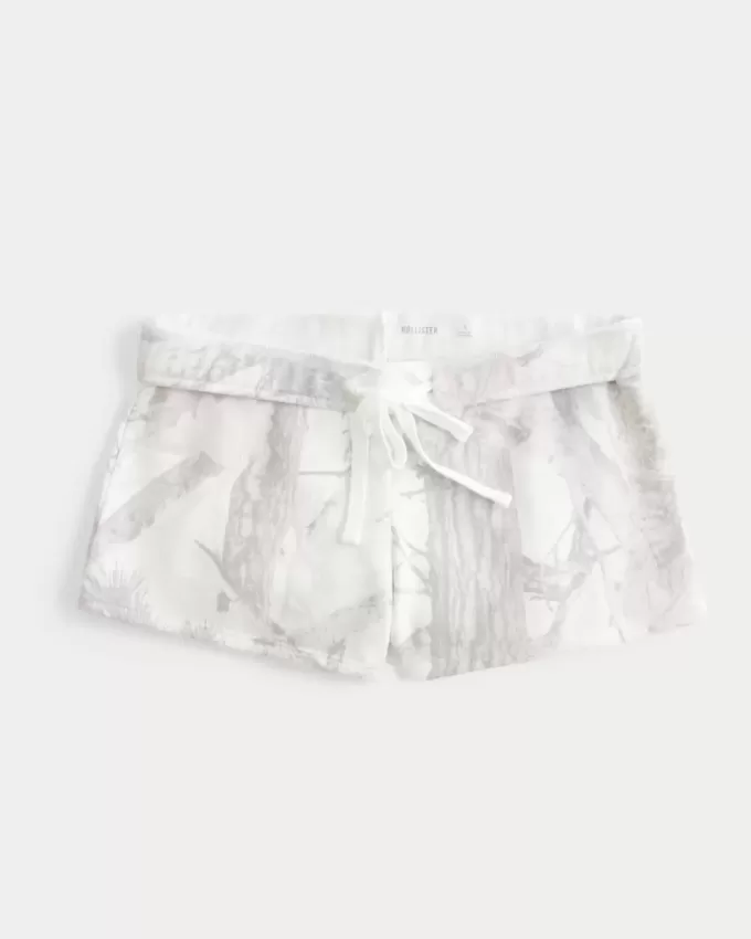 Mini-Shorts aus Fleece mit Camouflage-Muster Mini-Shorts aus Fleece mit Camouflage-Muster