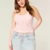 Mini-Skort aus Denim mit heller Waschung und Schnürsenkeln Mini-Skort aus Denim mit heller Waschung und Schnürsenkeln