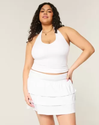 Mini-Skort aus Rüschenstrick