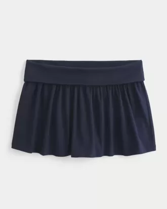 Mini-Skort aus Strick mit Umschlag