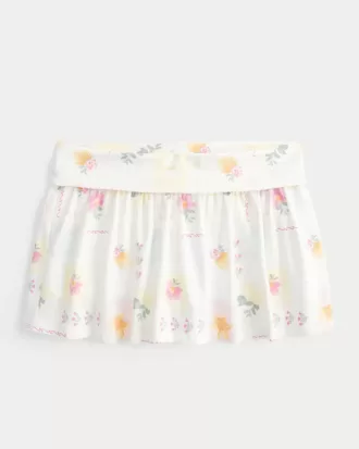 Mini-Skort aus Strick mit Umschlag