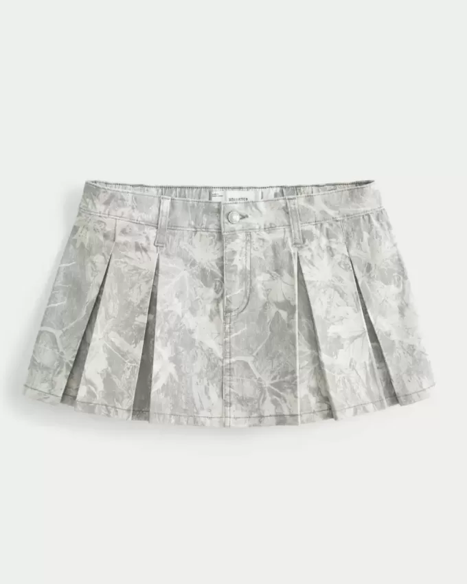 Mini-Skort mit Camouflage-Muster und Falten Mini-Skort mit Camouflage-Muster und Falten
