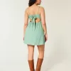 Mini-Slipkleid mit Spitzendetail
