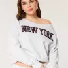 Mini-Sweatshirt mit New York-Grafik Mini-Sweatshirt mit New York-Grafik