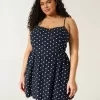 Minikleid aus Leinenmischung mit offenem Rücken Minikleid aus Leinenmischung mit offenem Rücken