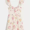 Minikleid mit Flatterärmeln und V-Taille Minikleid mit Flatterärmeln und V-Taille