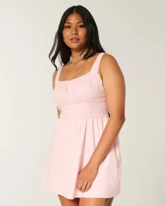 Minikleid mit Knopfleiste vorne