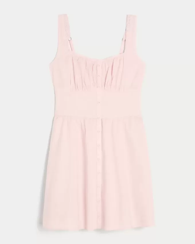 Minikleid mit Knopfleiste vorne Minikleid mit Knopfleiste vorne