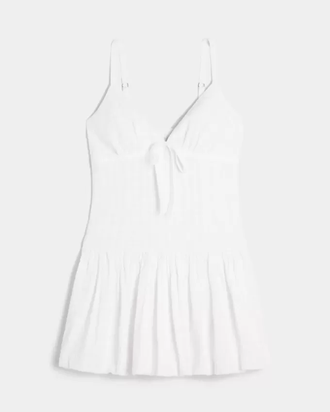 Minikleid mit V-Ausschnitt und Bubble-Muster Minikleid mit V-Ausschnitt und Bubble-Muster