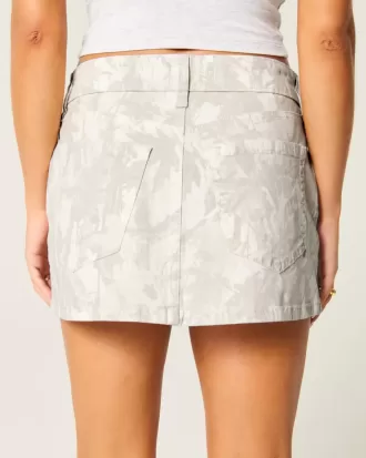 Minirock aus Twill mit Camouflage-Muster