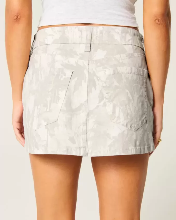 Minirock aus Twill mit Camouflage-Muster Minirock aus Twill mit Camouflage-Muster