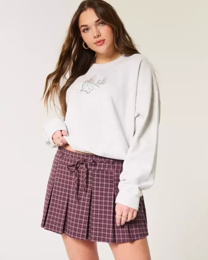 Mittelhoher, plissierter Mini-Skort Mittelhoher, plissierter Mini-Skort