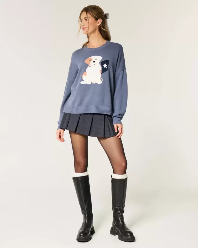Mittelhoher, plissierter Mini-Skort Mittelhoher, plissierter Mini-Skort