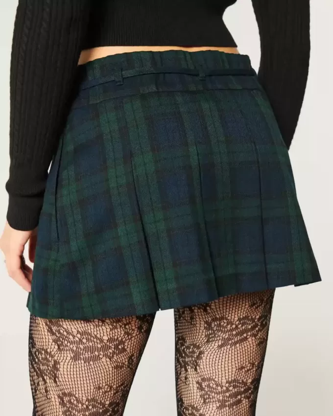 Mittelhoher, plissierter Mini-Skort Mittelhoher, plissierter Mini-Skort