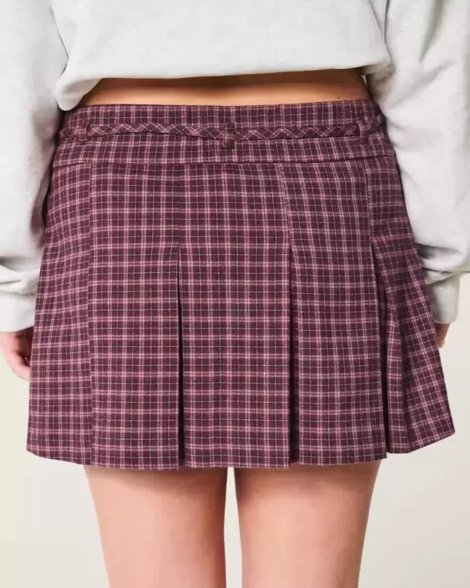 Mittelhoher, plissierter Mini-Skort Mittelhoher, plissierter Mini-Skort