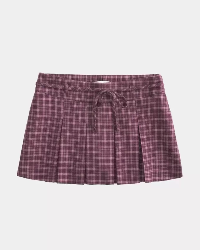 Mittelhoher, plissierter Mini-Skort Mittelhoher, plissierter Mini-Skort