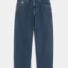Mittelwaschbare Skater-Baggy-Jeans mit Sterngrafik Mittelwaschbare Skater-Baggy-Jeans mit Sterngrafik