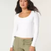 Nahtloses Scoop-Top aus weichem Stretch-Stoff Nahtloses Scoop-Top aus weichem Stretch-Stoff