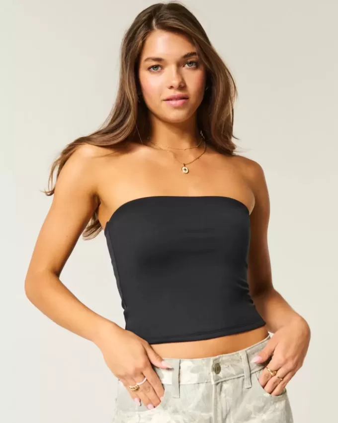Nahtloses Tube-Top aus weichem Stretch-Stoff Nahtloses Tube-Top aus weichem Stretch-Stoff