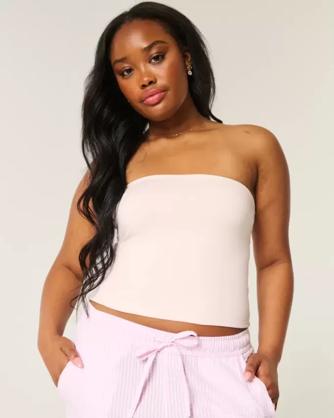Nahtloses Tube-Top aus weichem Stretch-Stoff Nahtloses Tube-Top aus weichem Stretch-Stoff