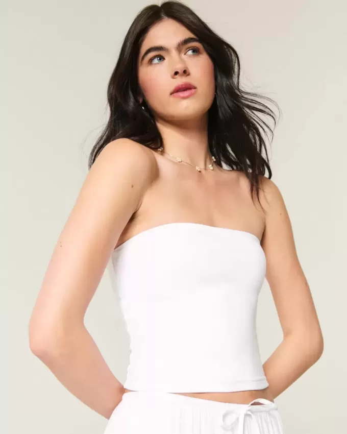 Nahtloses Tube-Top aus weichem Stretch-Stoff Nahtloses Tube-Top aus weichem Stretch-Stoff