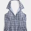 Neckholder-Bluse mit Kragen Neckholder-Bluse mit Kragen