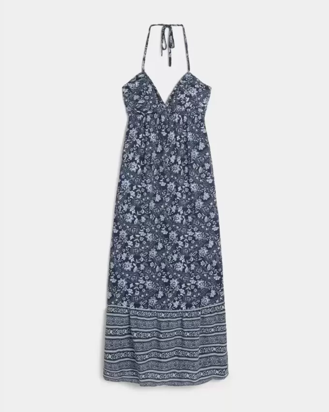Neckholder-Maxikleid mit offenem Rücken Neckholder-Maxikleid mit offenem Rücken