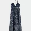 Neckholder-Maxikleid mit offenem Rücken Neckholder-Maxikleid mit offenem Rücken