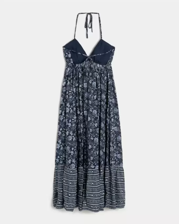 Neckholder-Maxikleid mit offenem Rücken Neckholder-Maxikleid mit offenem Rücken