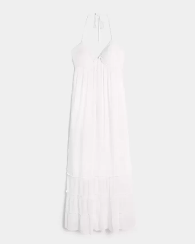 Neckholder-Maxikleid mit offenem Rücken