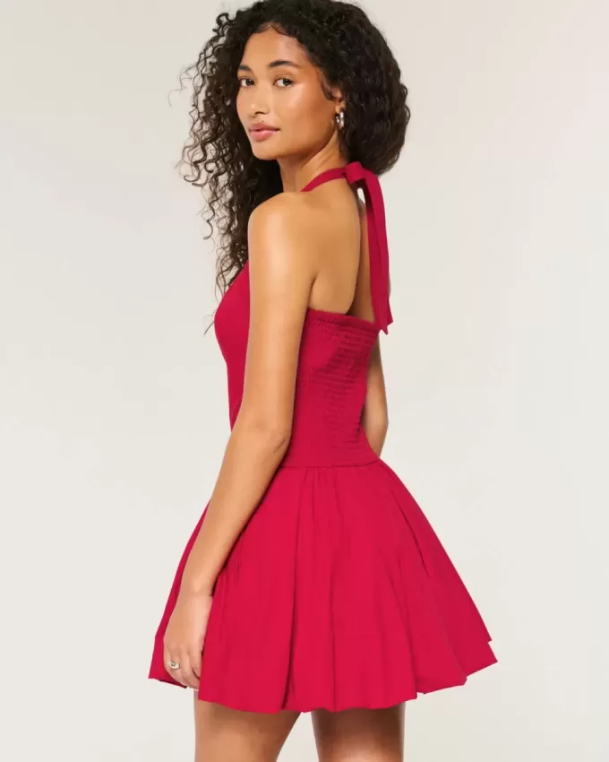 Neckholder-Mini-Bubble-Skort-Kleid Neckholder-Mini-Bubble-Skort-Kleid
