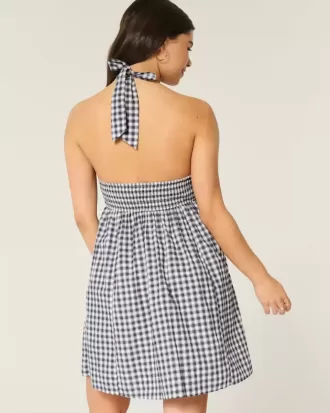 Neckholder-Minikleid mit offenem Rücken