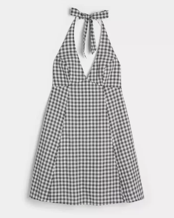 Neckholder-Minikleid mit offenem Rücken Neckholder-Minikleid mit offenem Rücken