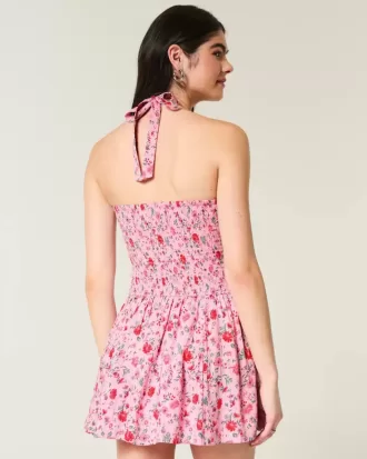 Neckholder-Minikleid mit tiefer Taille