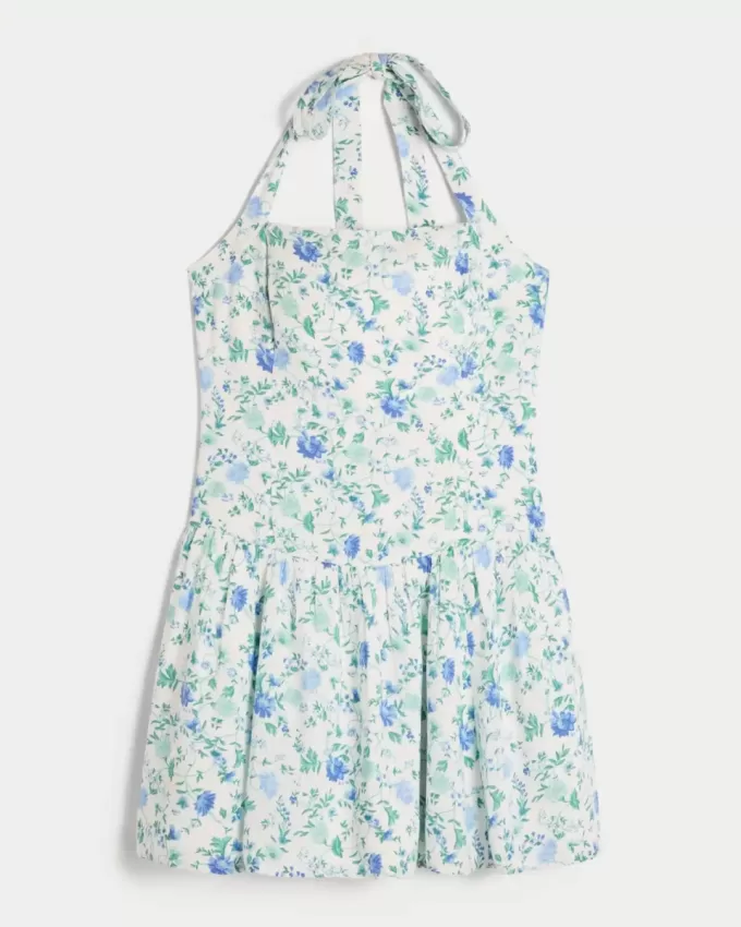 Neckholder-Minikleid mit tiefer Taille Neckholder-Minikleid mit tiefer Taille